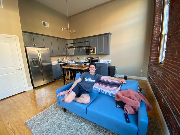 After dating long distance for a little over a year, David and Lexi move in together into their first apartment, the "Brick Bungalow" in Manchester, NH. Many precious memories were made in this corner unit of the Jefferson Mills building, as David and Lexi settled in together.