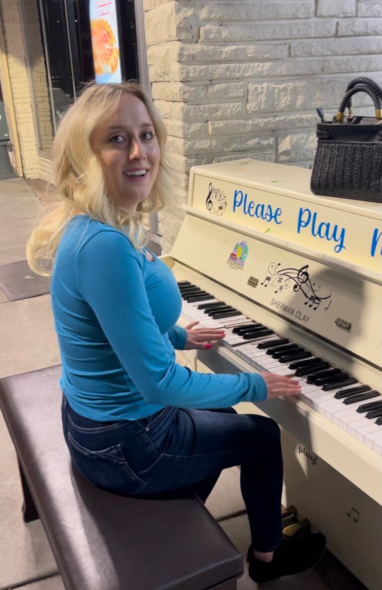 I had to come back to the very piano David used to play me “Heart & Soul” on our first date!
