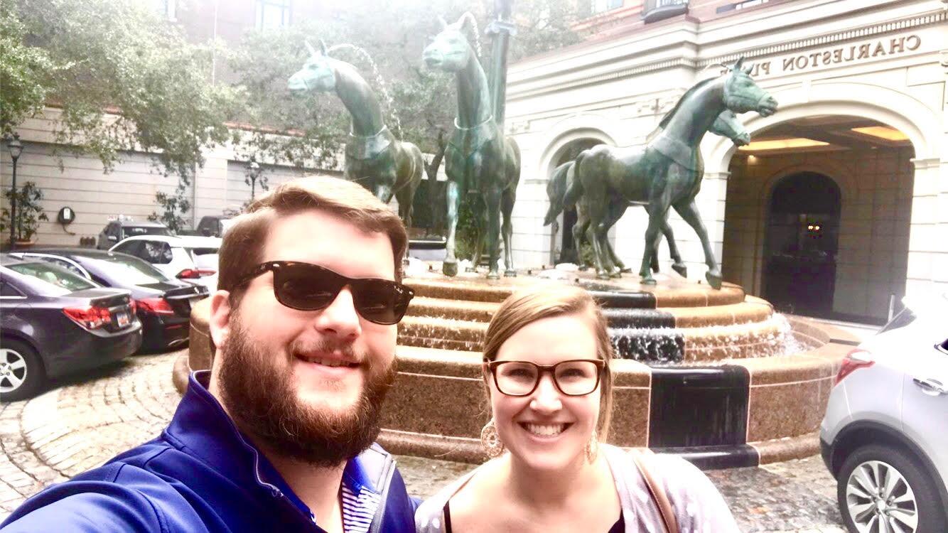The couple spent their first Christmas together with Matt's family in Charleston, South Carolina. It was fun spending the week soaking up the Christmas spirit.