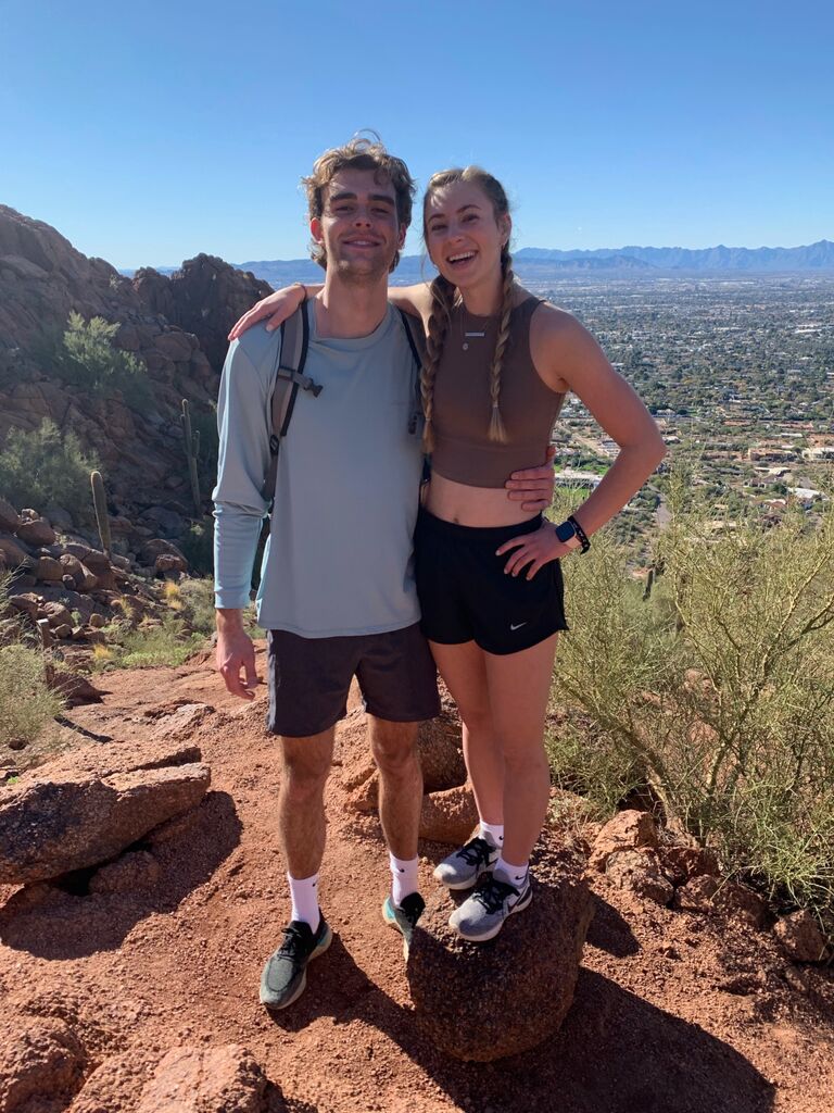 Trip to Arizona over Christmas break-- hiking Camelback Mountain. One of the only pictures where Karley is (almost) as tall as Daniel.