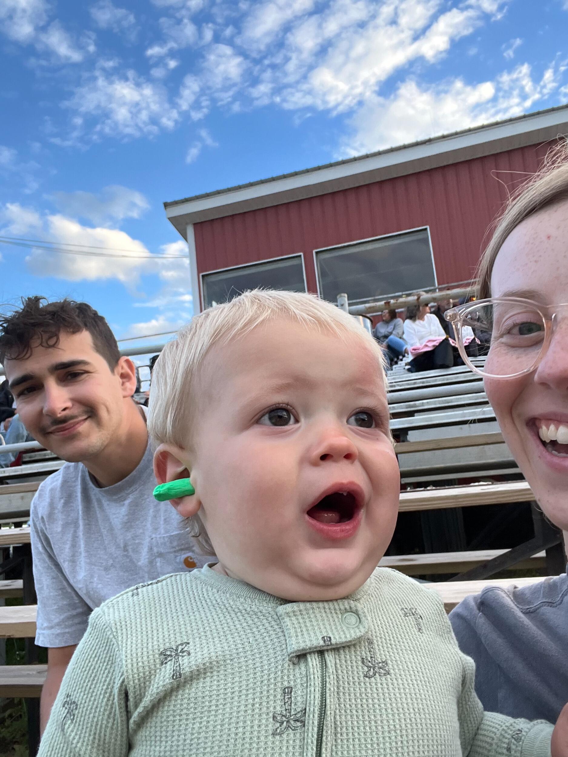 Took Ridge to the tractor pulls! 