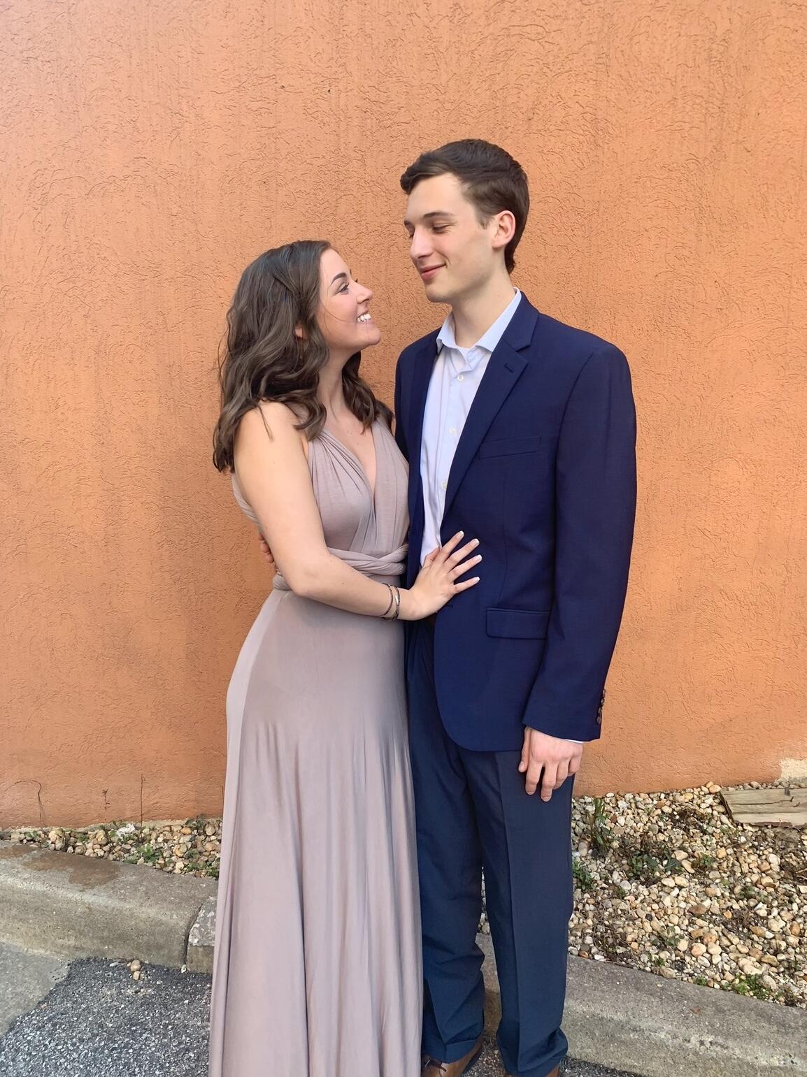 As freshmen, we lived in the same dorm, Eagle Hall, at James Madison University. Although Matt lived on the 3rd floor and Bella lived on the 7th, we were introduced through common friends and began dating!