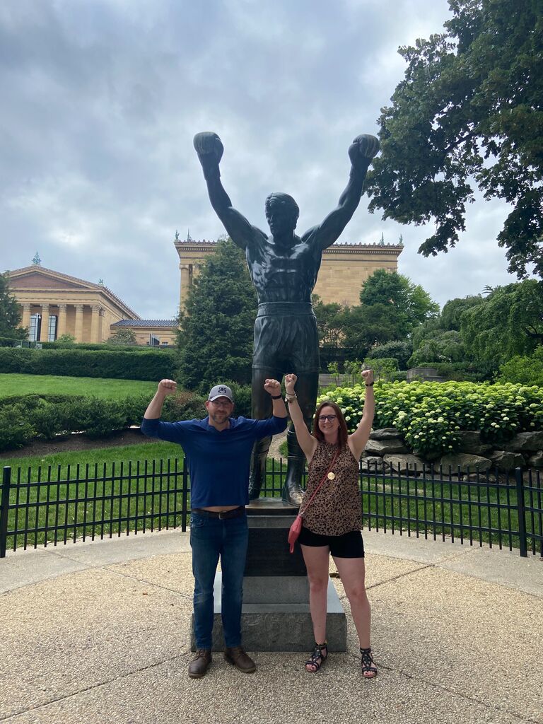 Visited Rocky and climbed the steps