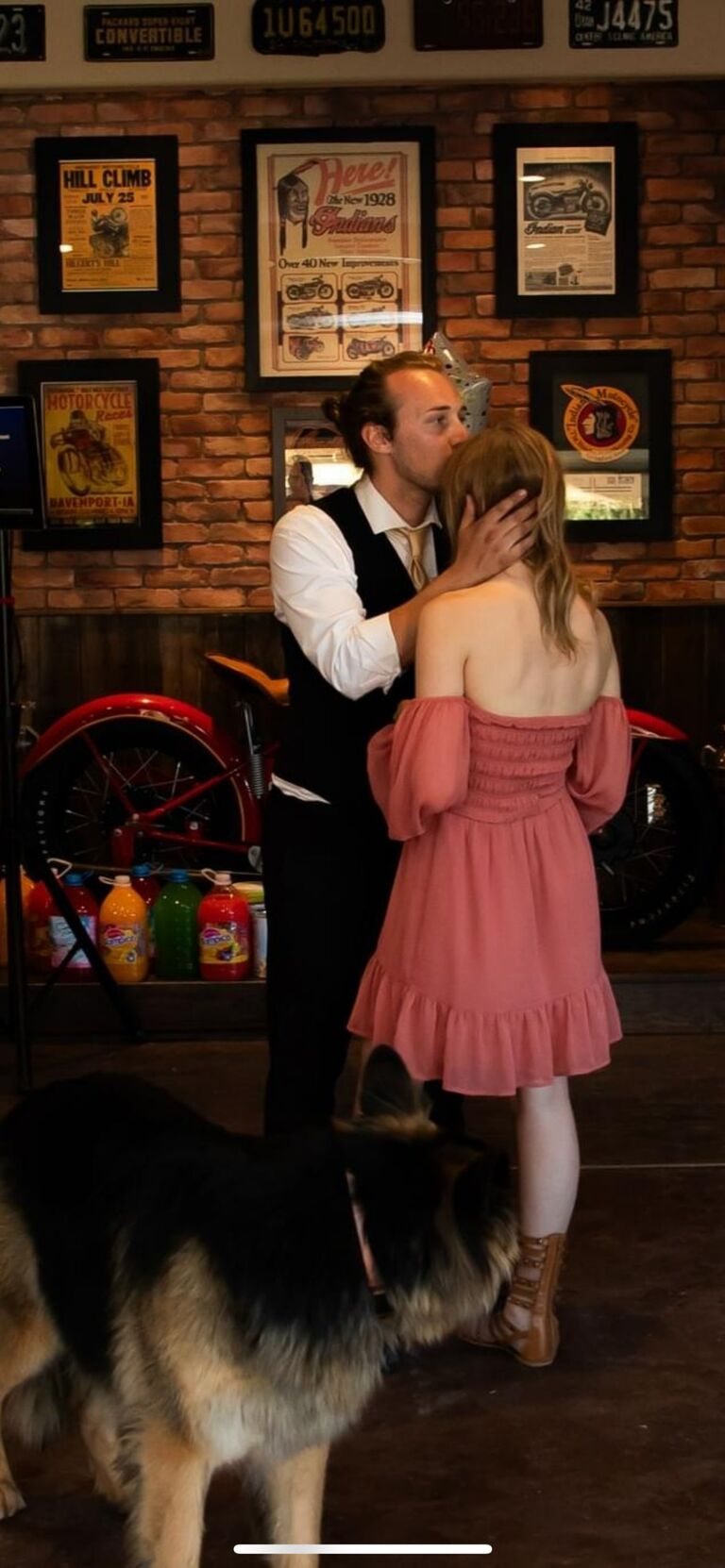 Matt & Emma slow dancing at Matt's sister's wedding