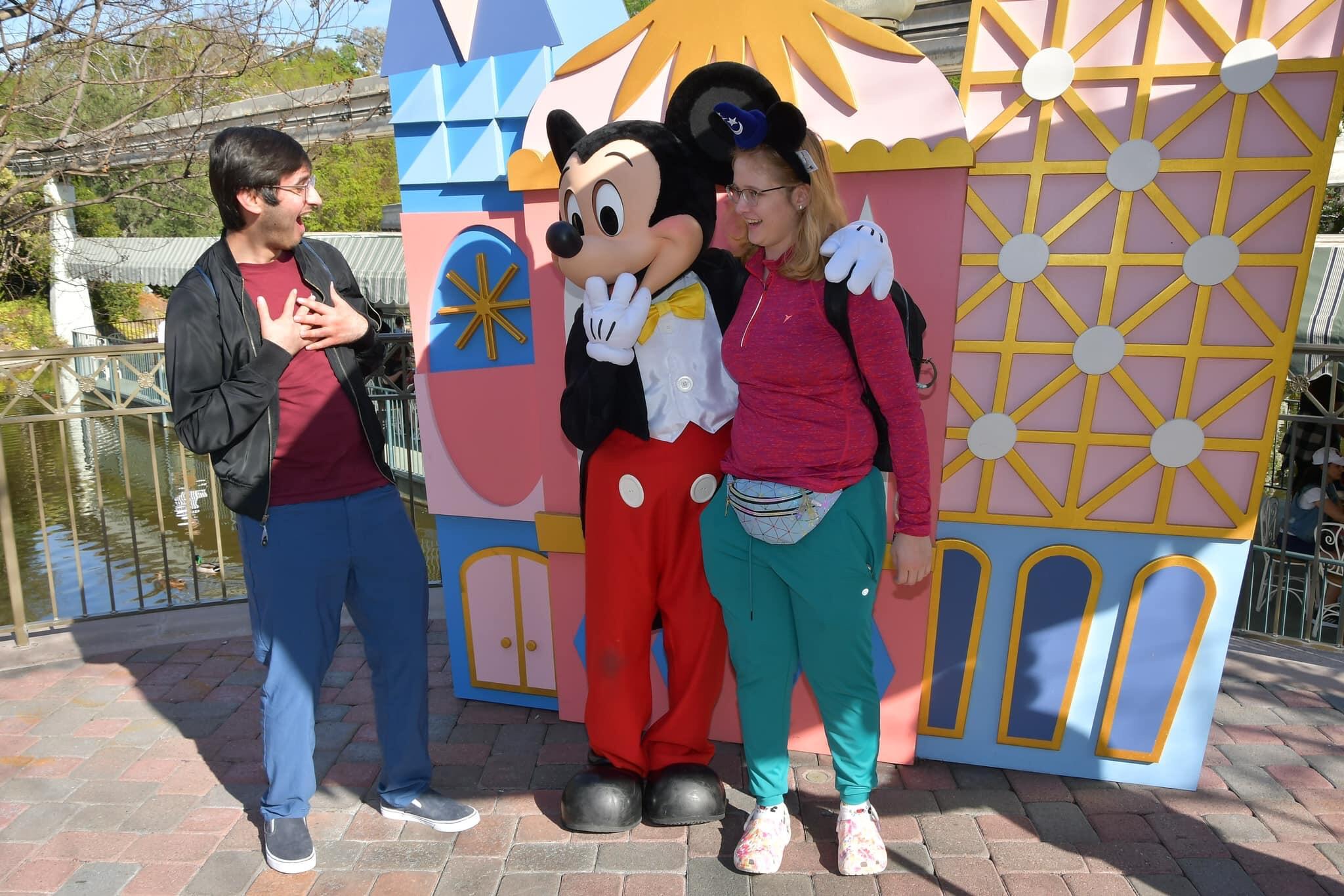 While we were at Disney Mickey tried to claim Hannah but Hamad prevailed in the end. 