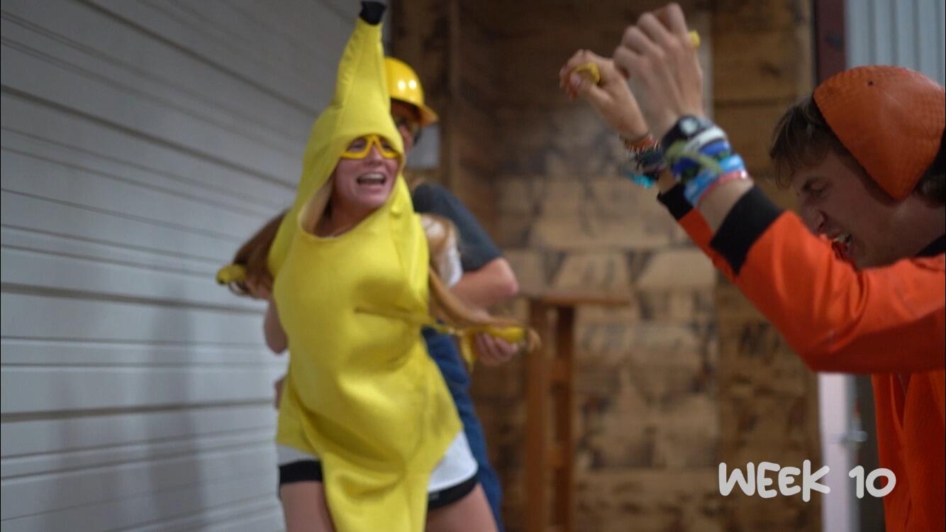 Fun fact: Week 10 of this summer John and Cait were put in a skit together! John was Gru and she was a minion named Dave... it was the perfect opportunity. It was this same week that someone finally spilled the beans about Cait's camp crush, and it was in that moment John realized he had been pushing down very strong feelings for her too! 