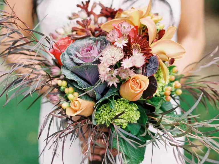 Romantic, Rustic Wedding Wildflower Bouquet Idea