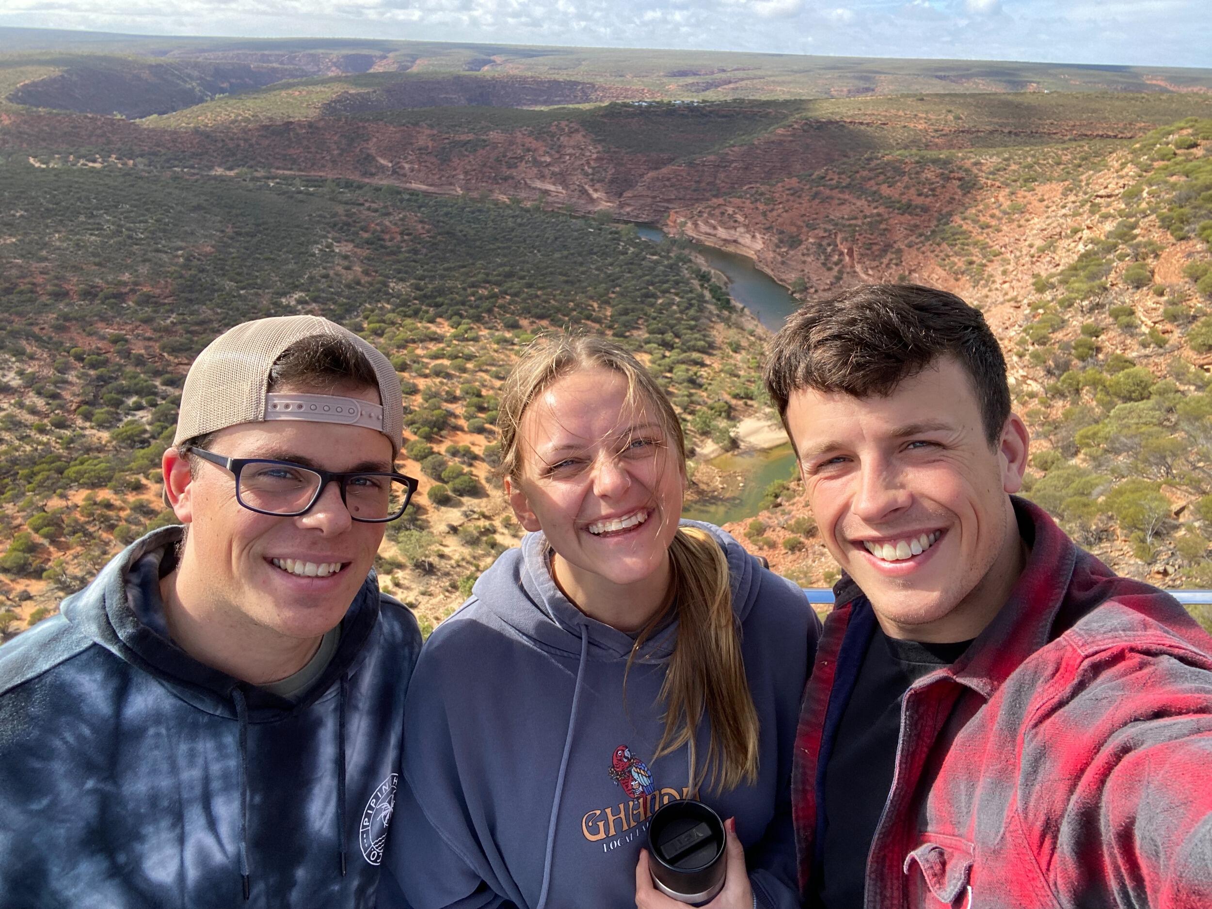 Kalbarri, Western Australia - 
Audrey, Braden, and Matthew camp in the Australian outback.