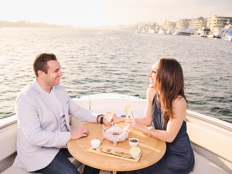 Couple on yacht