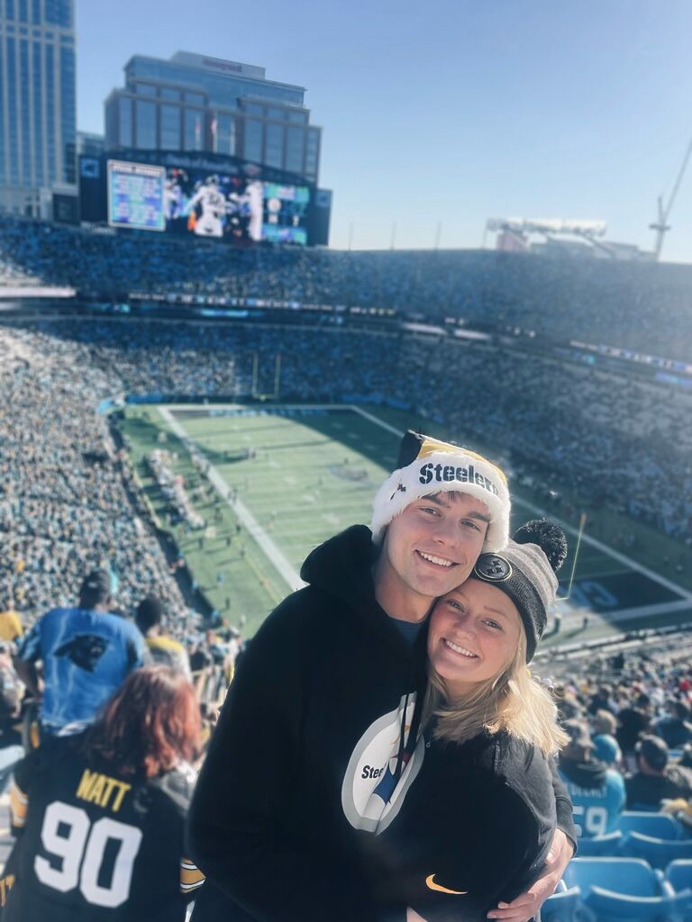First NFL game together.. Go Steelers!