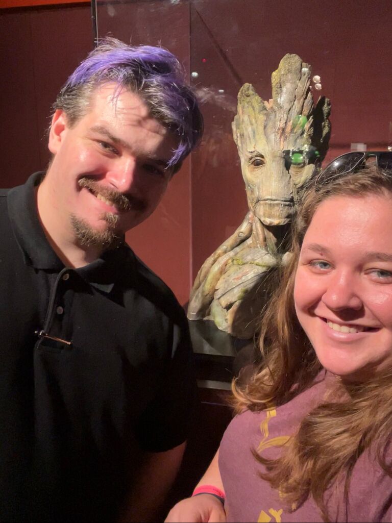 The first time Chris met my parents, we went to the science museum in Charlotte, and saw the marvel exhibit! He made a great improvement. 