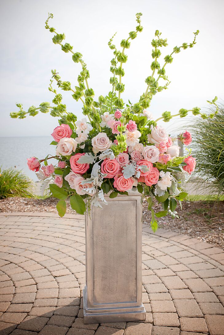 Pastel Pink And Green Flower Arrangements