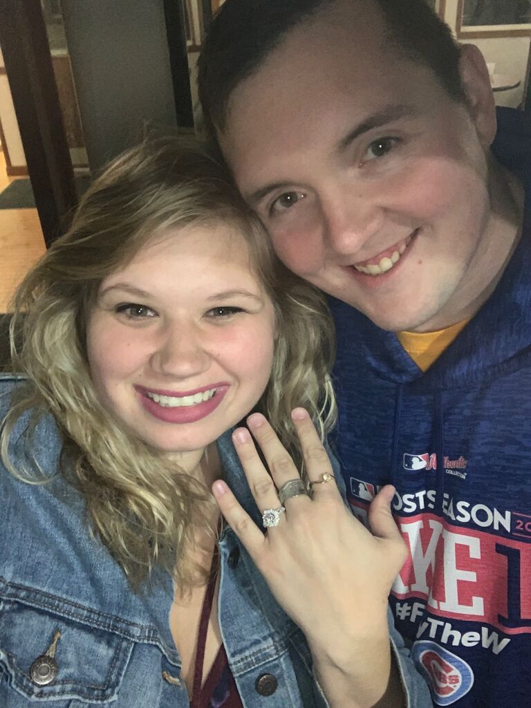 Mark asked Emily to marry him. He was thrilled she said yes. 