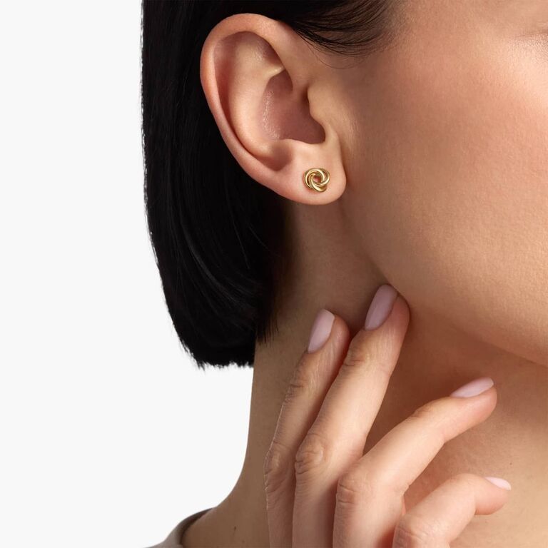 Blue Nile love knot earrings gift for daughter-in-law