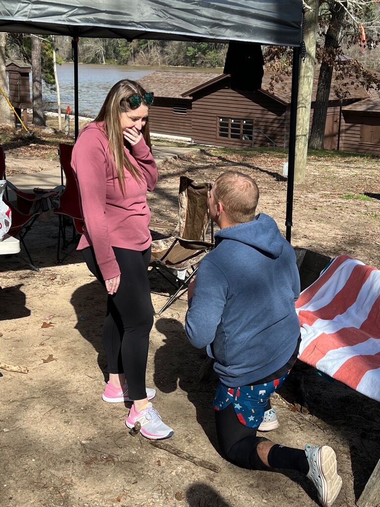 Mason got down on one knee and proposed 