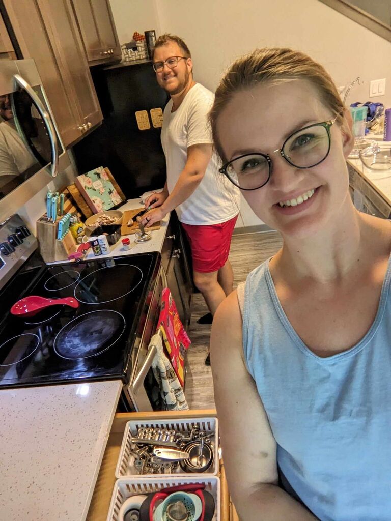 Becca and David move into their new home in Ankeny, IA ready to start their life together and continue planning their wedding. Of course, David prepares curry as their first meal together in their new home!