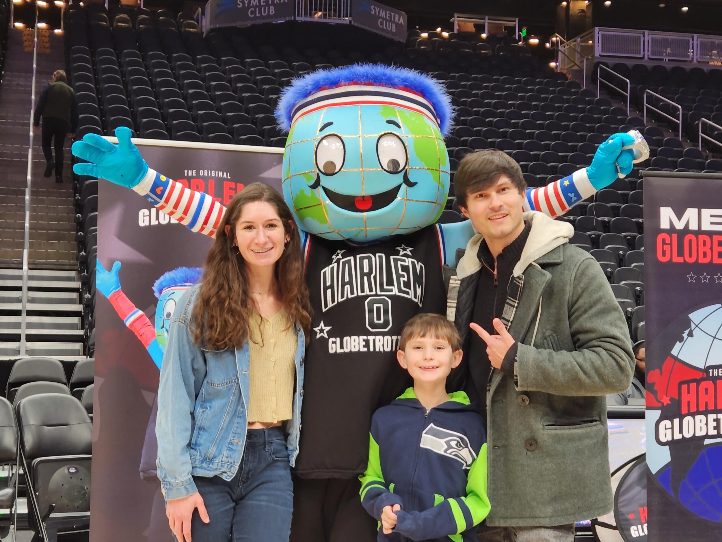 Jake and Landen's first time seeing the Harlem Globetrotters 