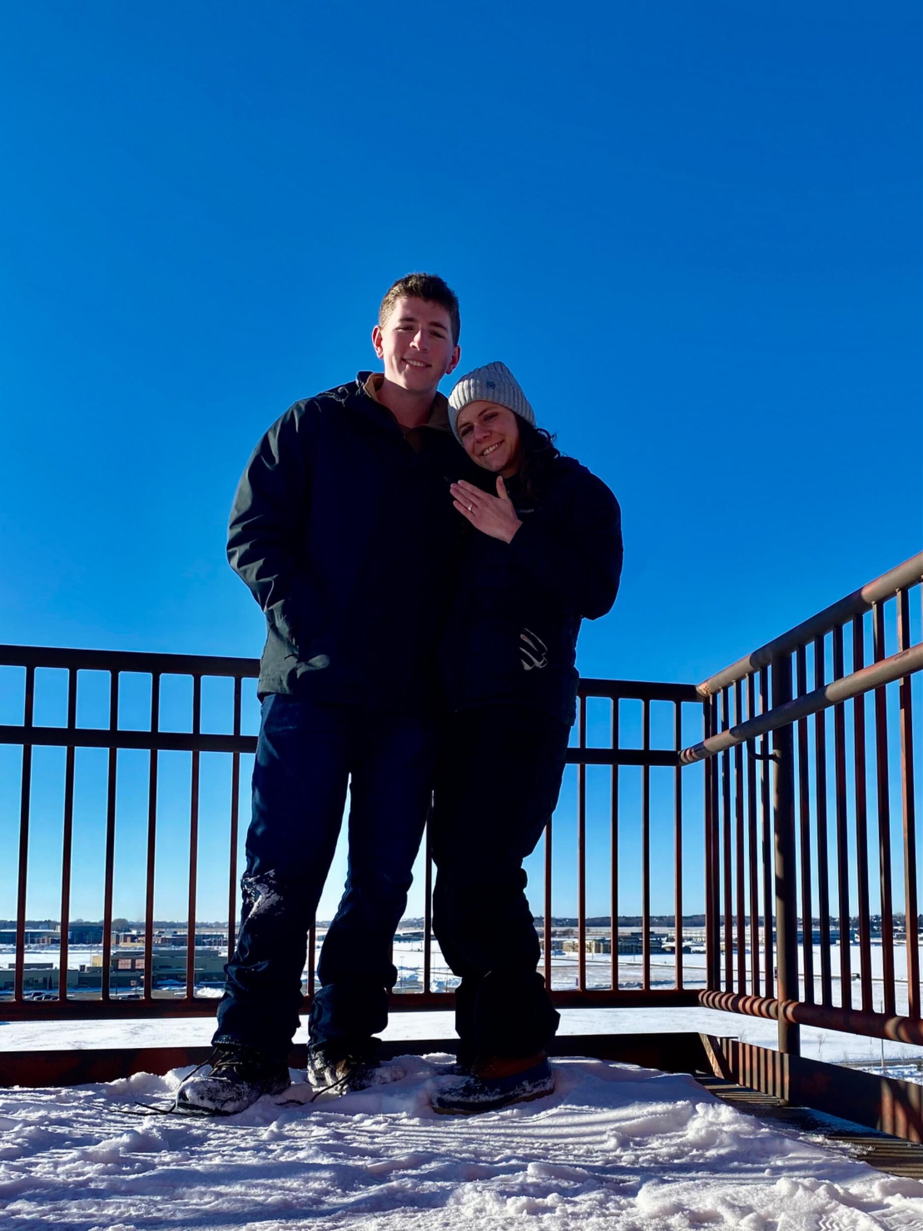 The day that we got engaged / Allyson’s 20th birthday. Scott proposed at Yanney Park in Kearney after a day of breakfast at Good Evans and sledding in the afternoon. We finished the day off by surprising all of Allyson’s friends at her birthday dinner. 