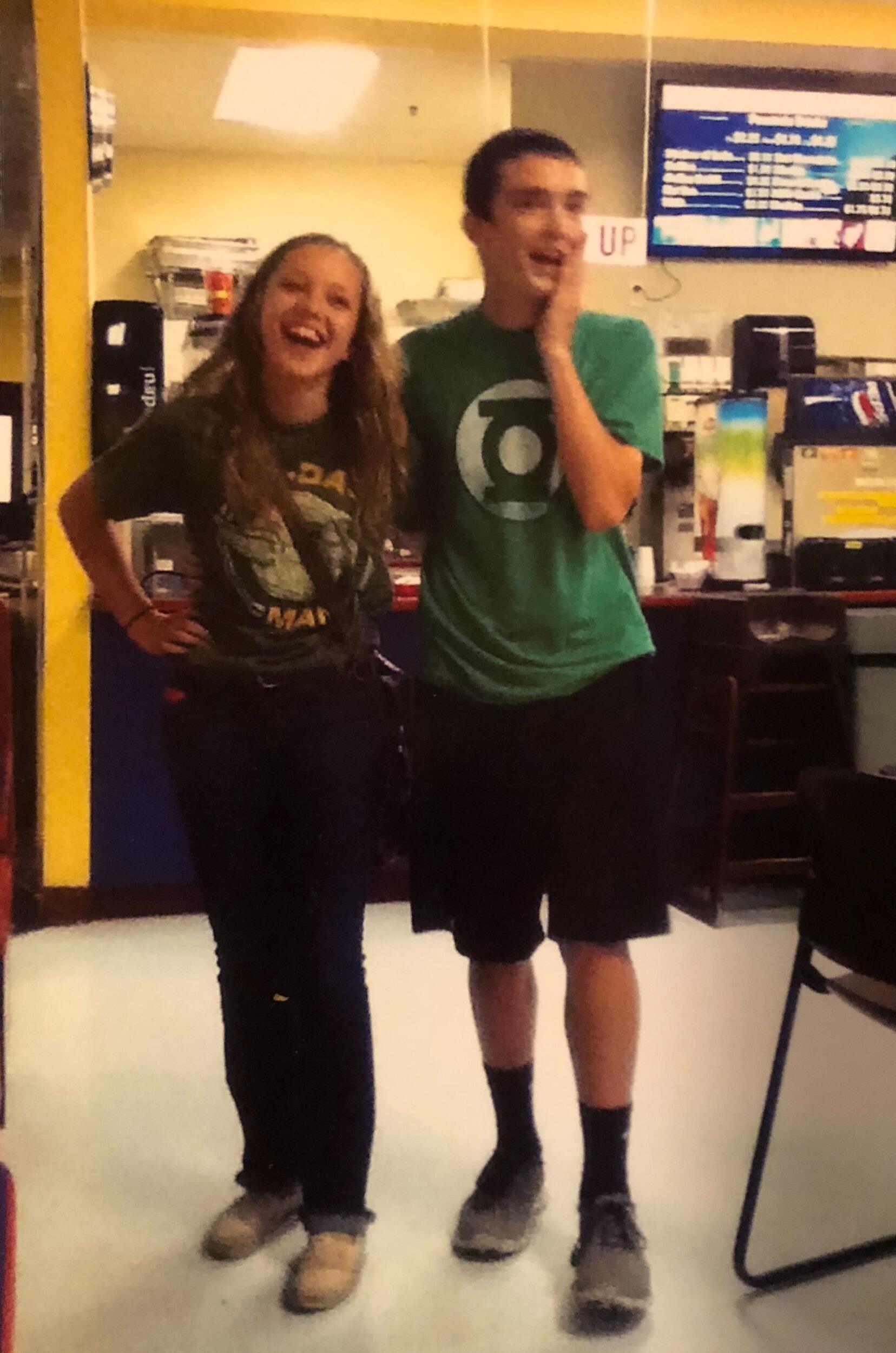 Their very first picture together at the age of 13!