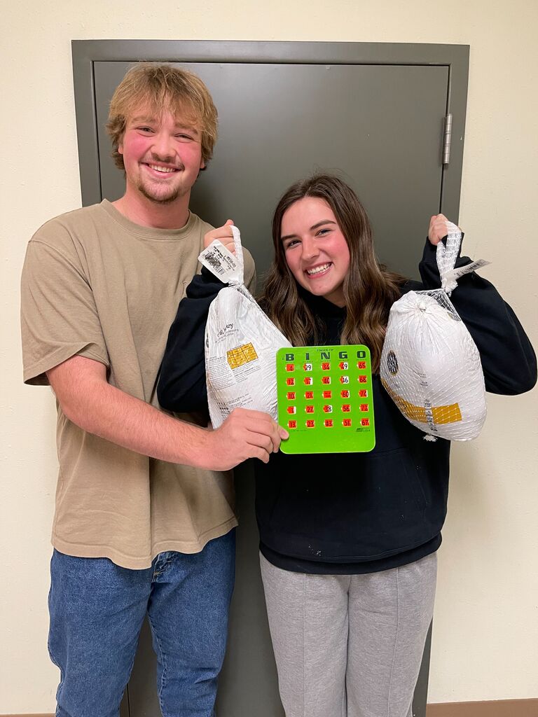 Our first year at Turkey Bingo, one of our new traditions. 