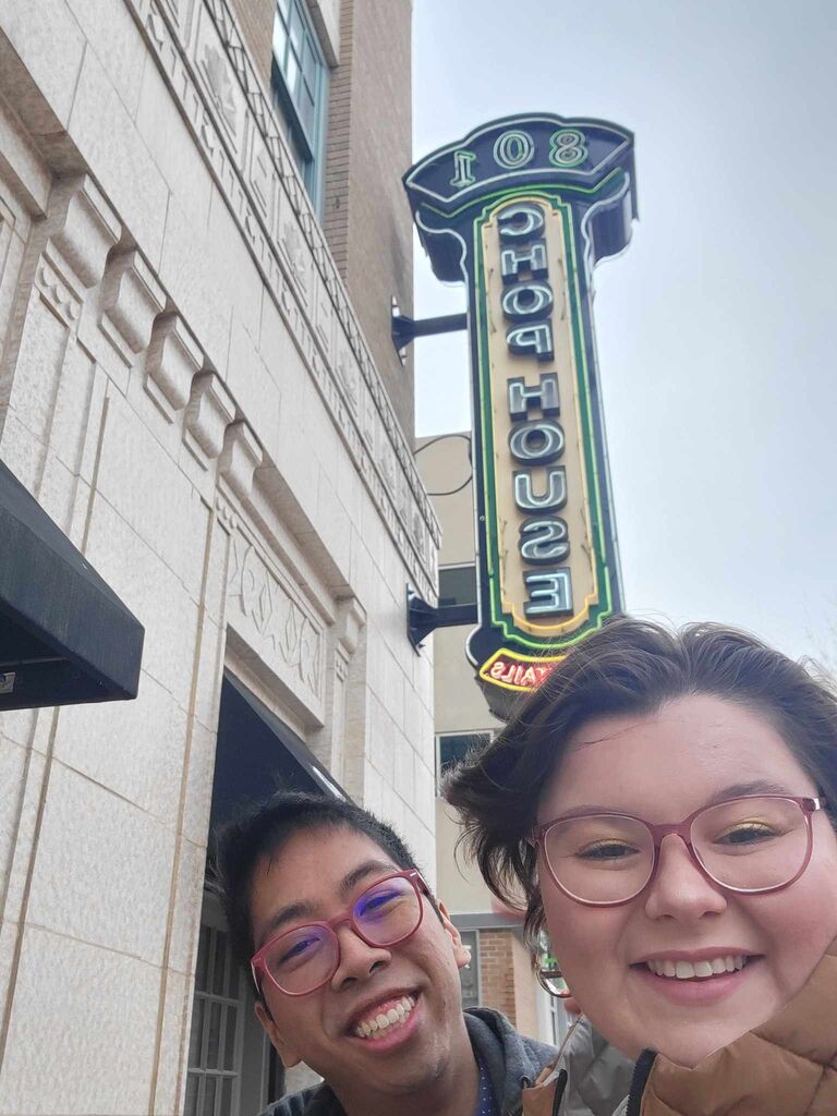 Both of our first time having Wagyu steak! Valentine's Day at 801 Chophouse in Omaha, Nebraska.