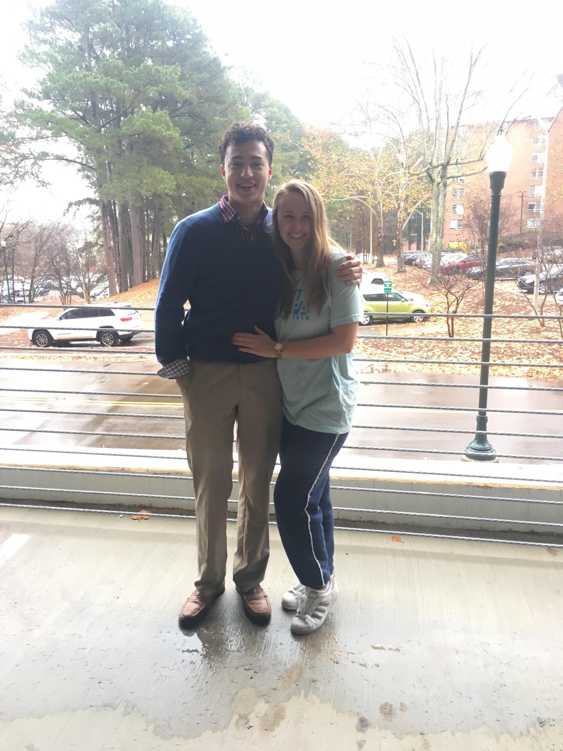 We met on our freshman year move-in day to Minor Hall at Ole Miss! Gianni brought cookies around to all the girls' dorms and introduced himself. Clearly his plan worked out!