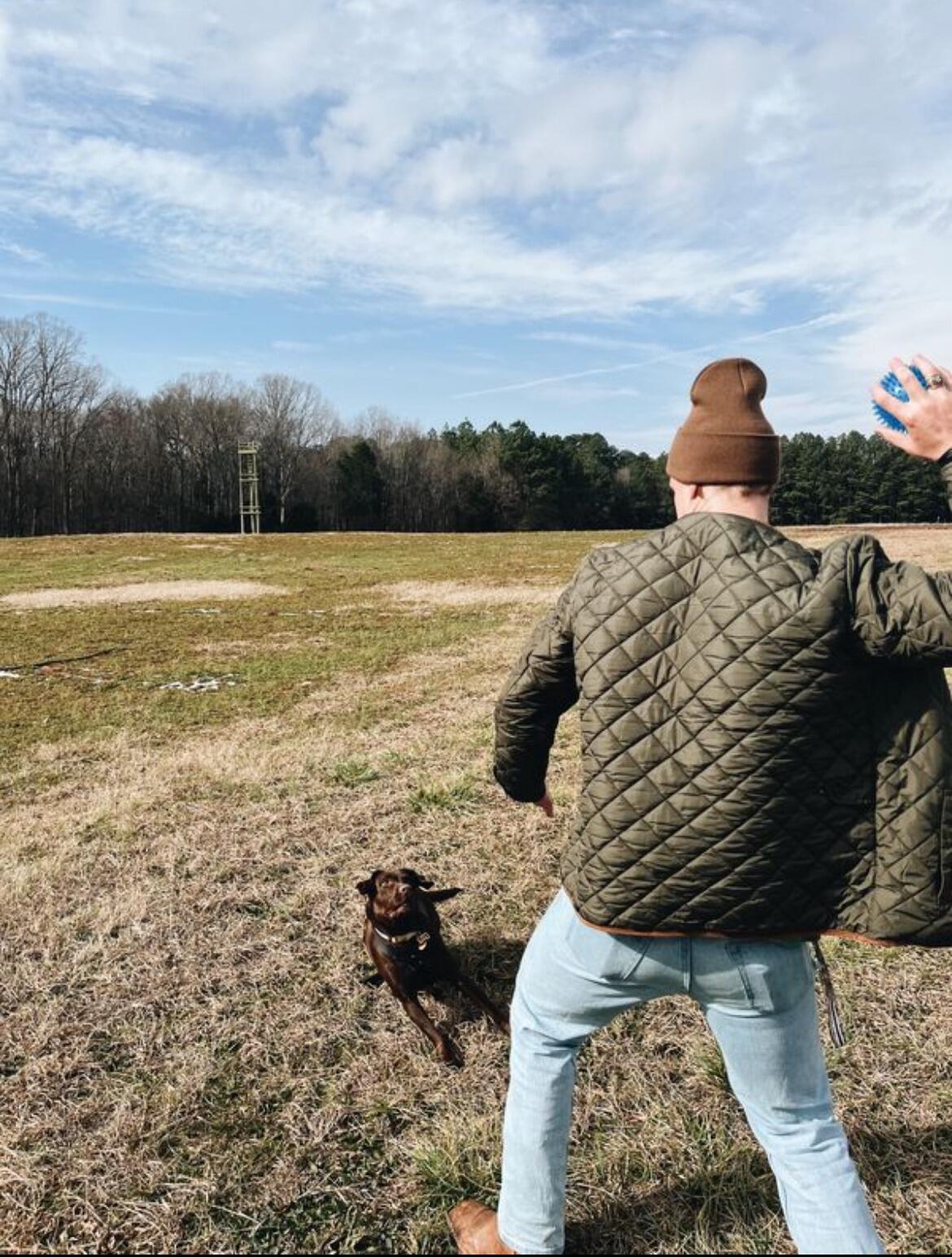 John met Indie, lovingly known as Indiana Chonky Jones Gibbs (I'll let you figure out who came up with that one)