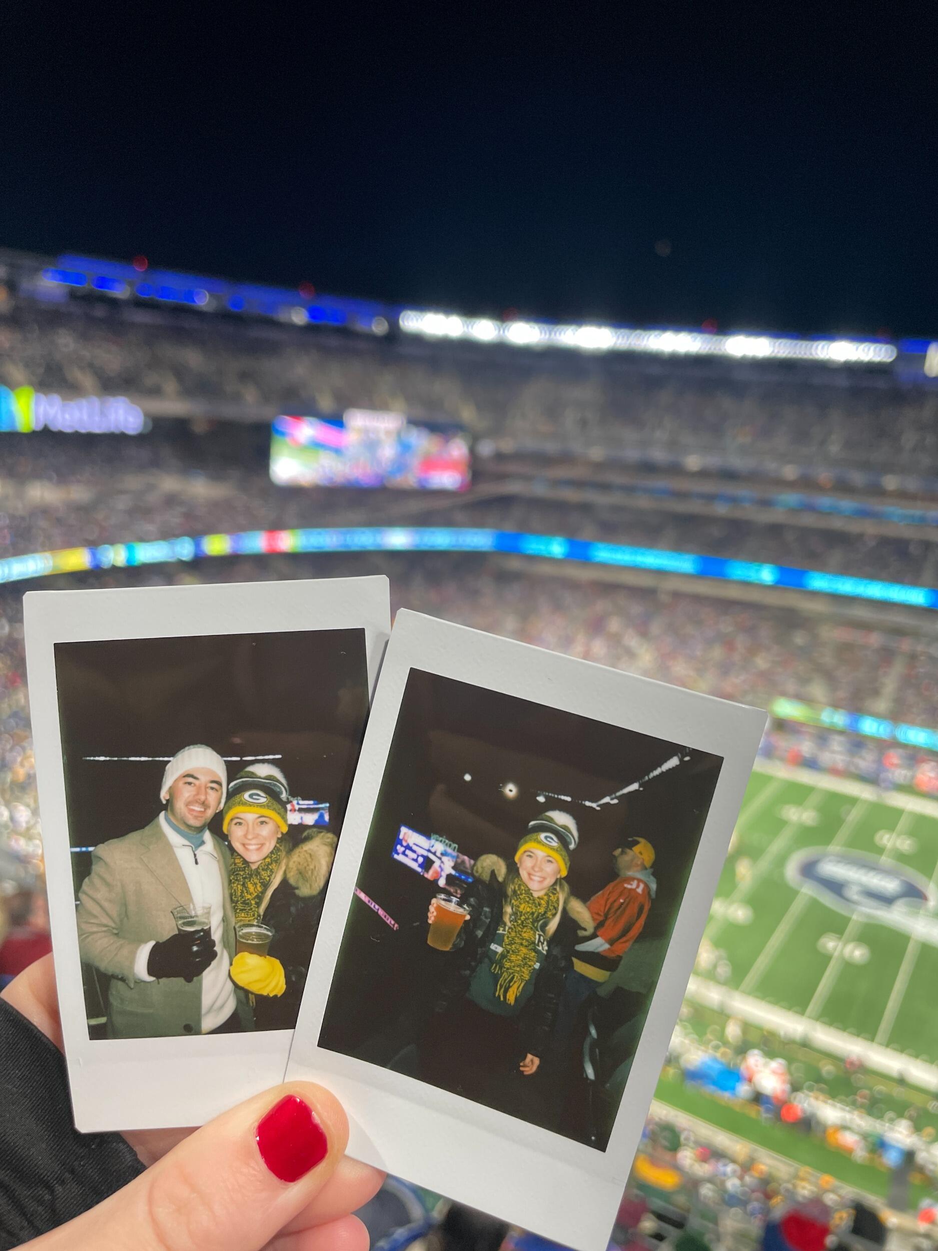 An early Christmas gift... Caroline's Packers vs the NY Giants! 