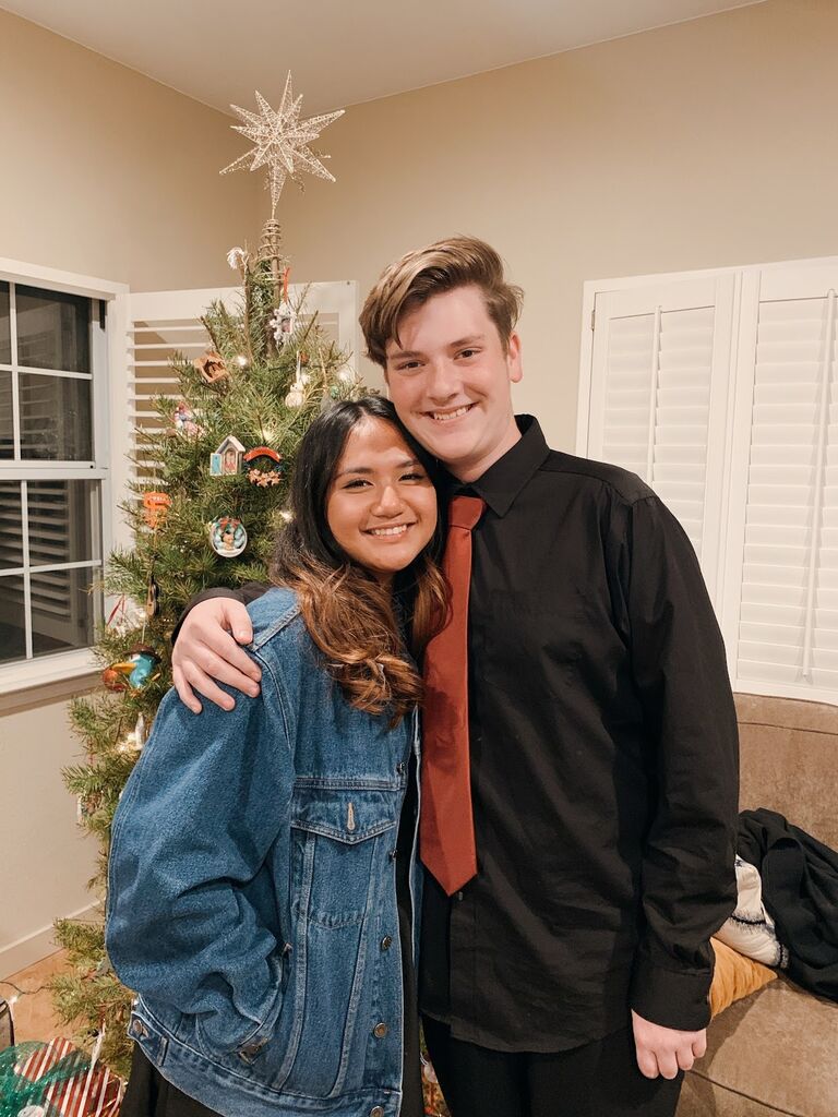 Glad and Jeremy's first Christmas as a couple. 