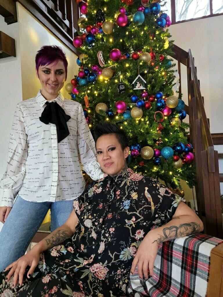 Obligatory Christmas card pose.