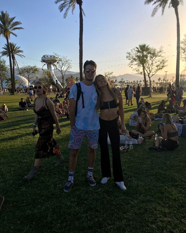 At one of many festivals together!
