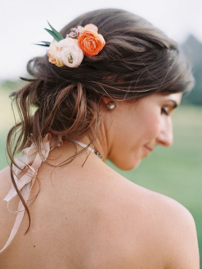 Shows strapless wedding dress hair tags where