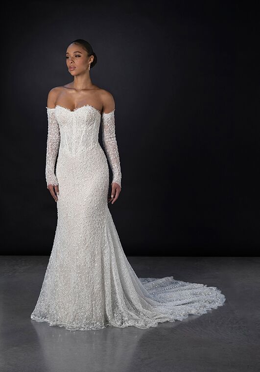 cluny lace wedding dress arcadia