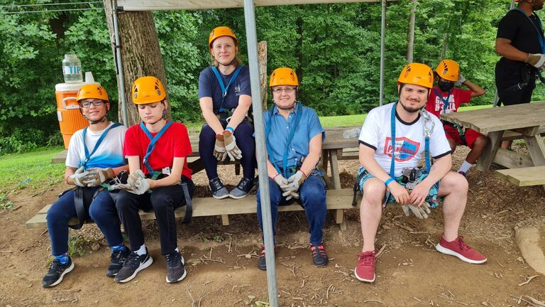 Zip-lining in Harper´s Ferry