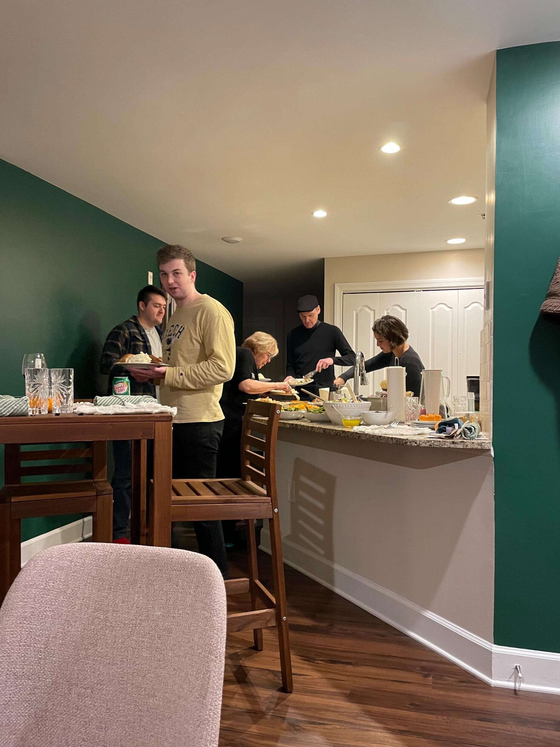 We hosted our first Thanksgiving with Cathryn's family. Even her dad came. We were all shocked. 