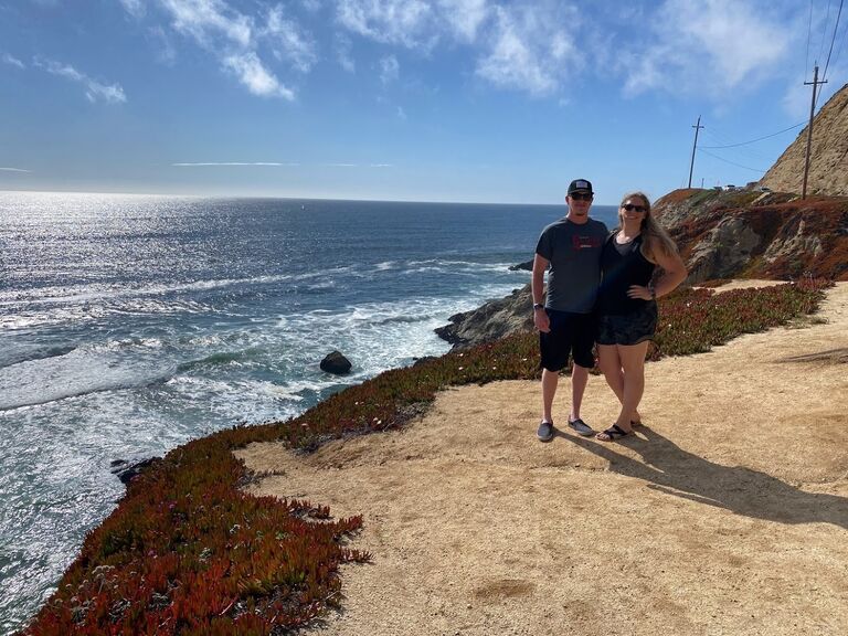 Quick stop on Highway 1 in California. Thankfully some random person took our picture.