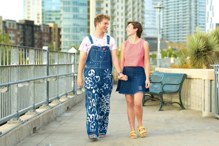 Photoshoot on the Pfluger Bridge where we got engaged!