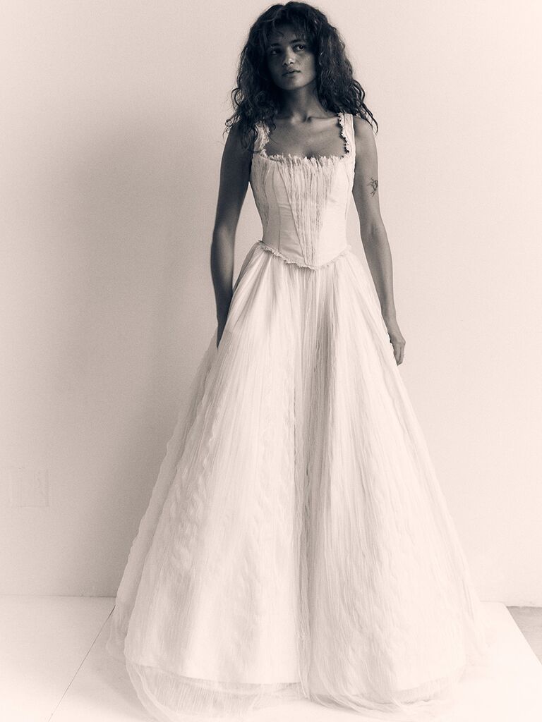 Now Trending: Basque Waist Wedding Dresses