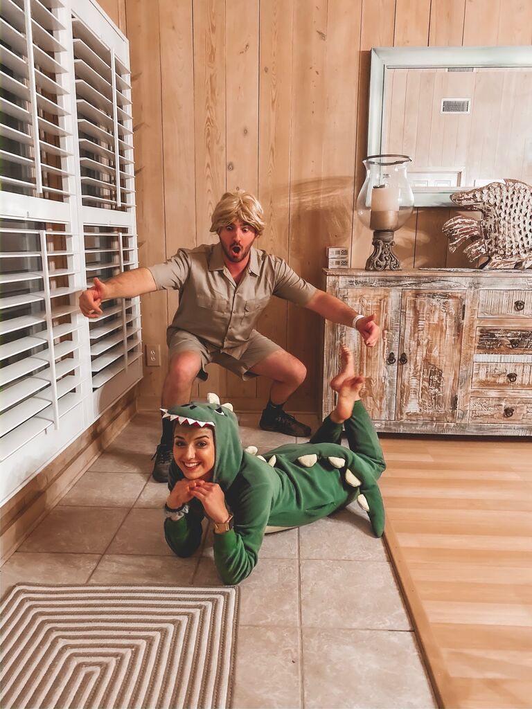 Hanging out and having fun with friends and family is one of the couple's favorite things to do! They love Halloween parties and Murder Mystery dinners hosted by their friends. Halloween 2019 was spent with Jonathan's family in South Carolina, where they have tons of alligators and other creatures, so this Steve Irwin costume was a must! 