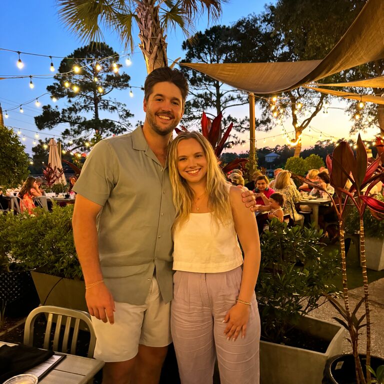 Kassidy took Bryce to her favorite place, Seaside, for their first vacation! Her parents joined which is where Bryce asked her dad for permission to marry her.