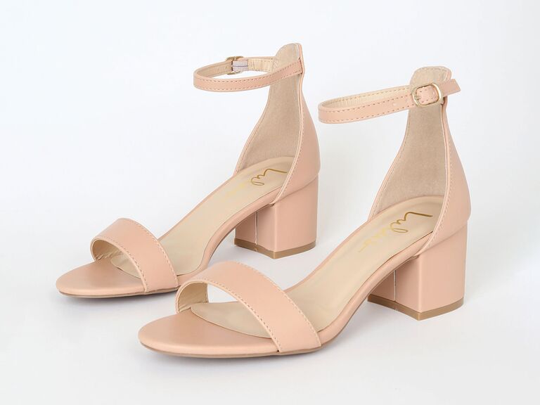 Harper nude suede hot sale ankle strap heels