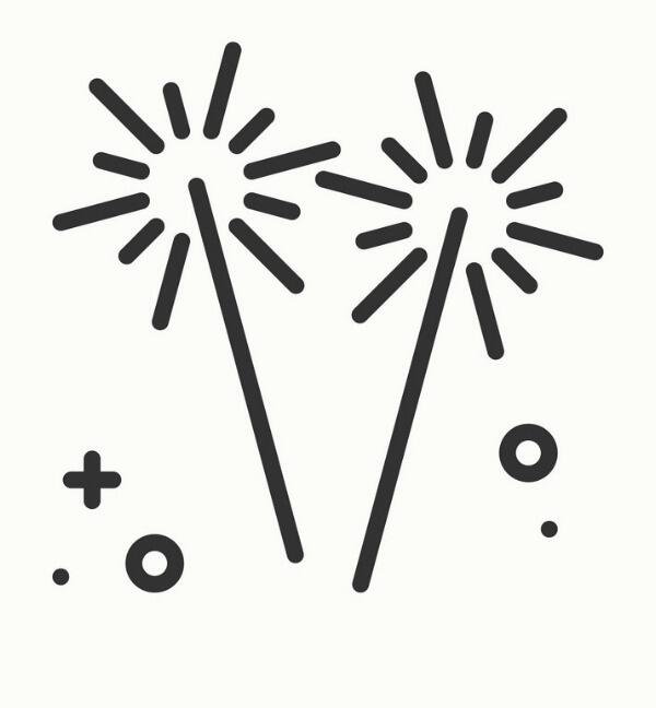 Farewell with sparklers (10:15 pm)