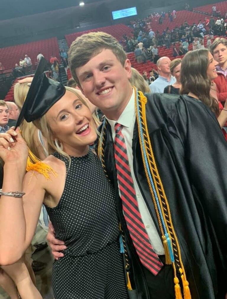 High school graduation day marked the end of an amazing chapter, and the start of a new adventure together! We both decided to attend the University of Arkansas!