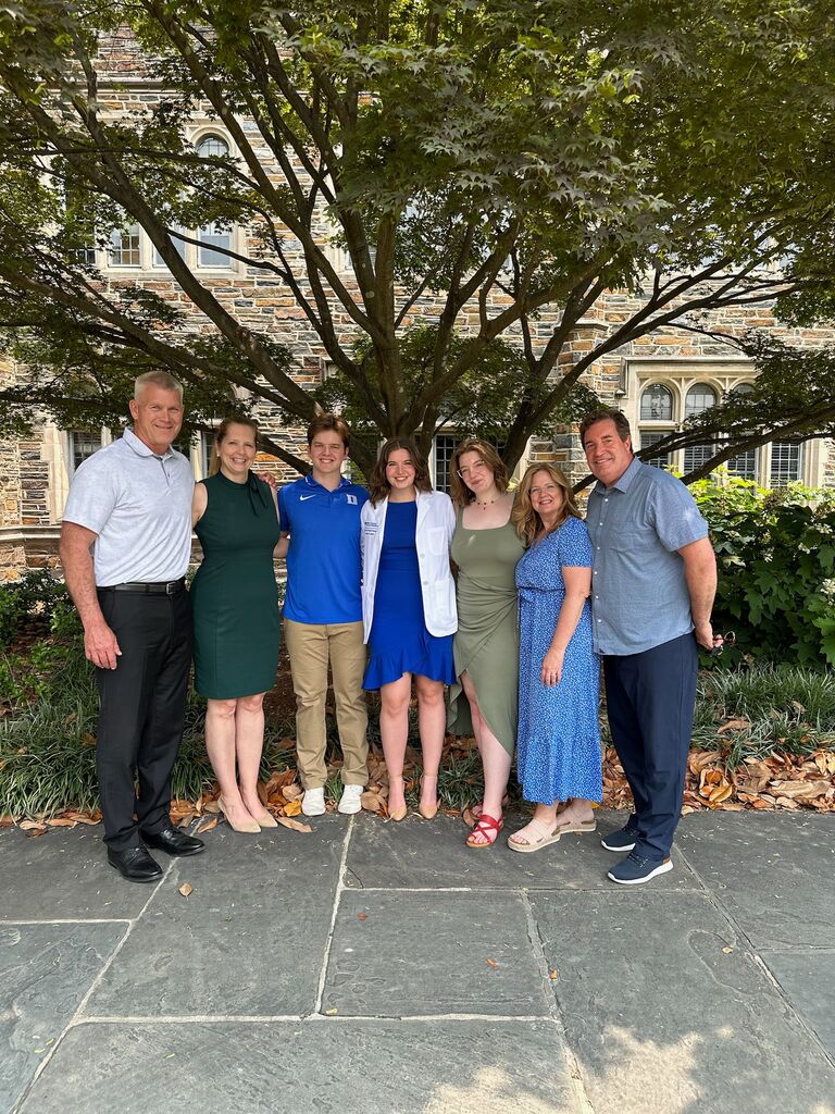 The Aytes and Gibson families coming together to celebrate Abby during her White Coat ceremony