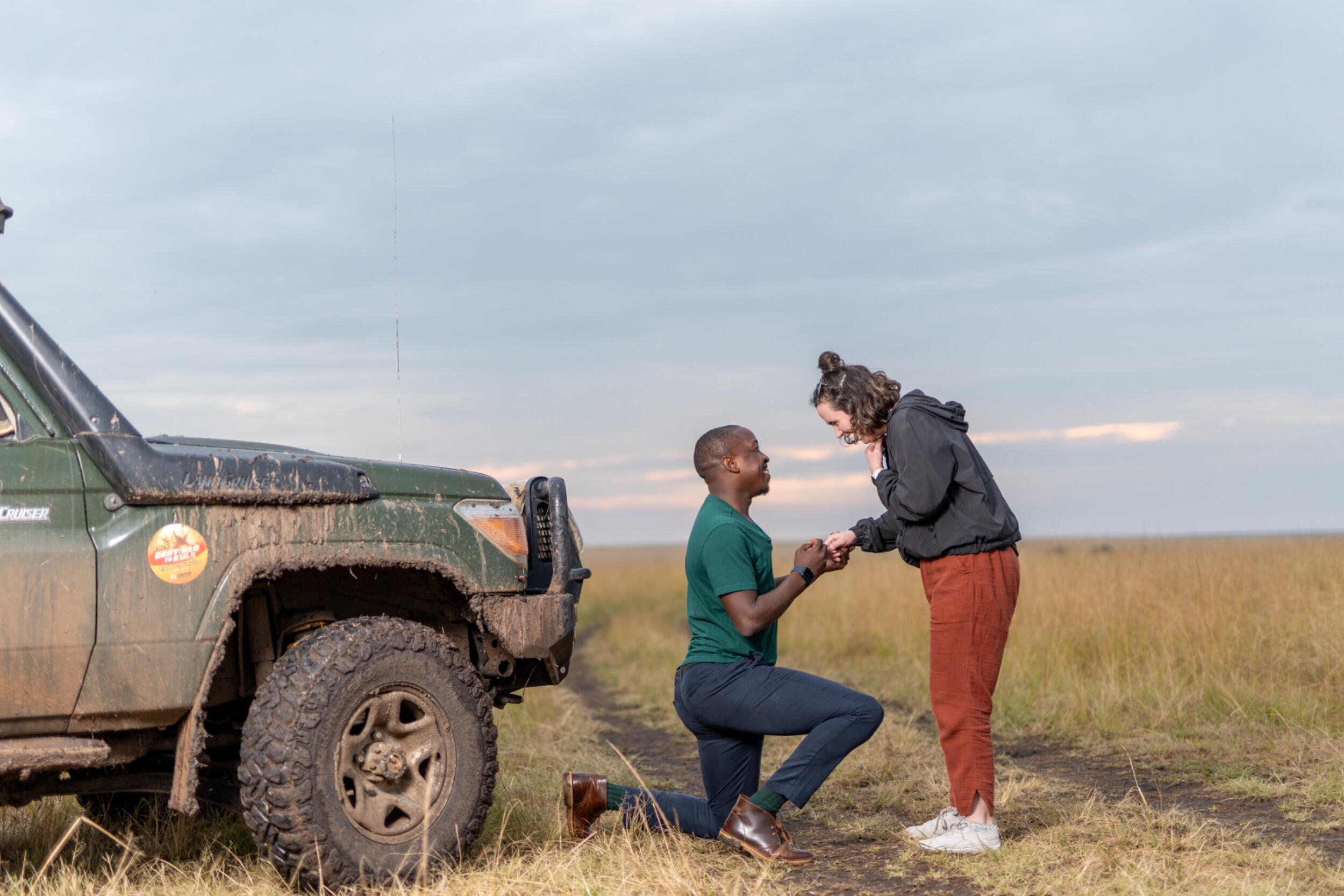 We got Engaged at the end of our Safari in Masai Mara.