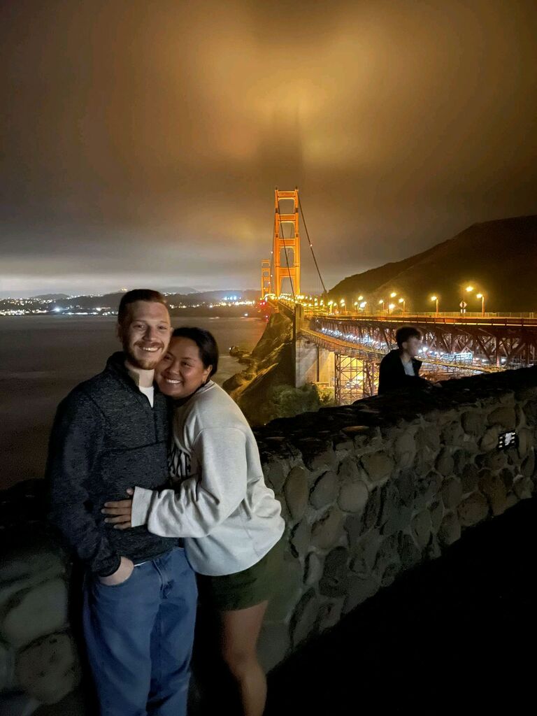 A trip to California to visit family for a wedding - it was Aaron's first time to San Francisco! Of course we had to stop for a picture in front of the Golden Gate Bridge!