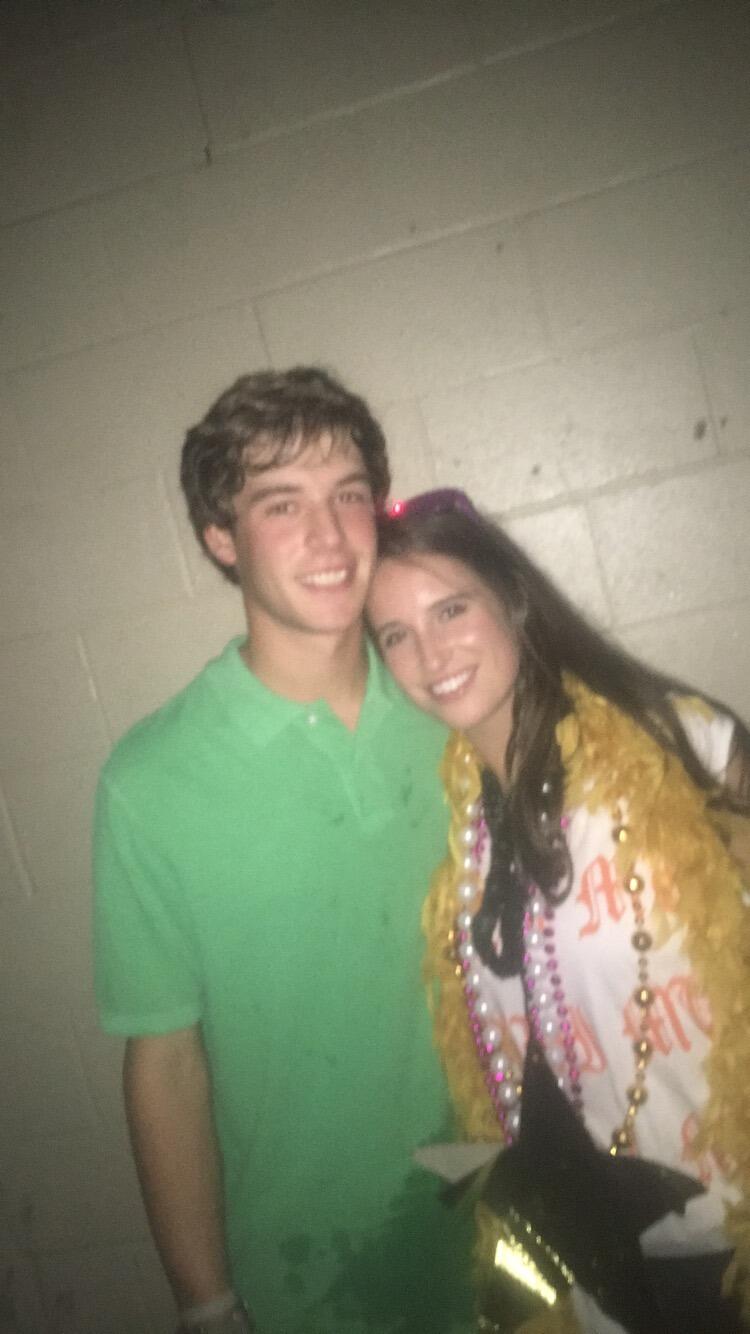 We took our first college pic on my bid night at a KA party where Bennett was a pledge. 