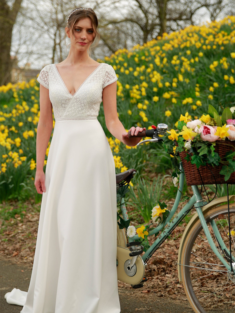 Crochet style wedding dress sale