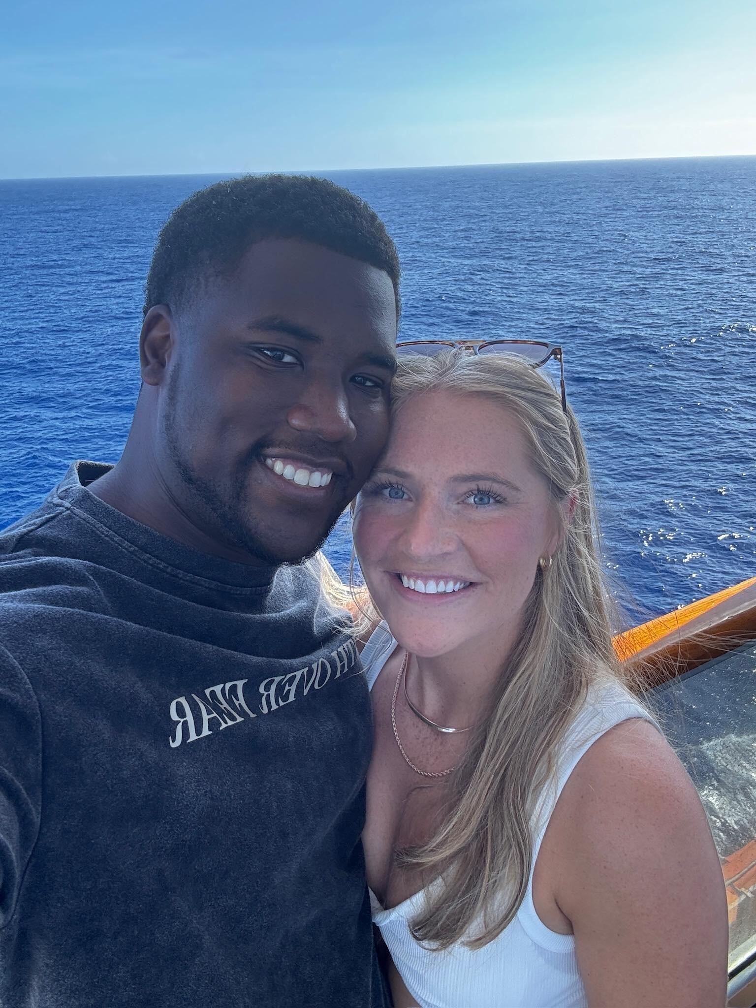 Sam and Thomas enjoying the cruise life.