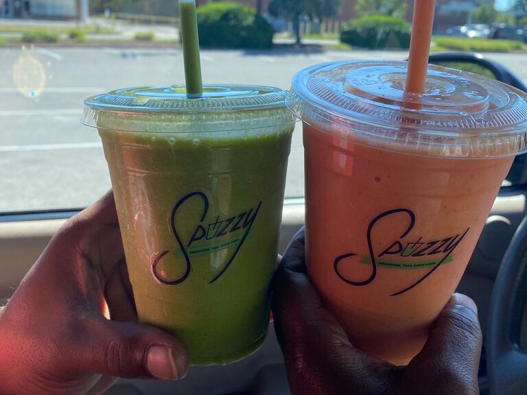 The couples first date, sipping smoothies and sweet talking started it all.
Check out Spizzy's, best smoothies in the DMV!